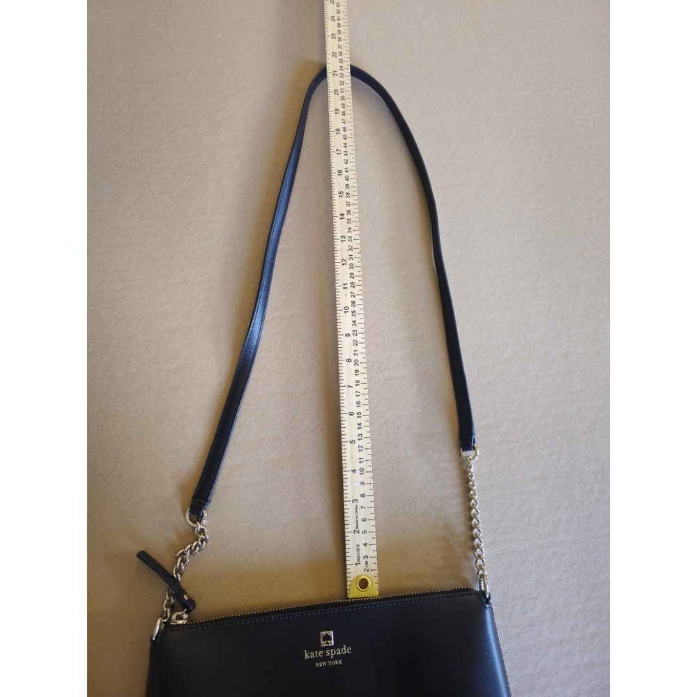 Kate Spade NY Sawyer St Small Black Crossbody Bag Gold Hardware Zip Chain Strap - Picture 10 of 13